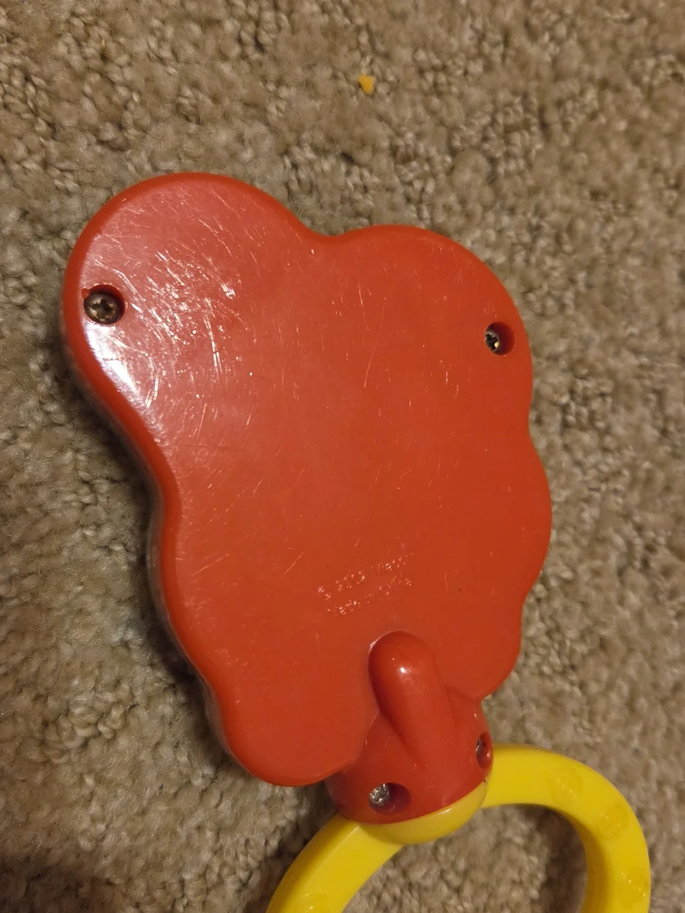 Blue's Clues Original Vintage 2002 Blue Dog Baby Toy Rattle With Yellow Handle